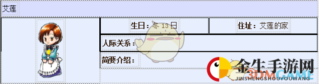 《牧场物语：重聚矿石镇》艾莲人物介绍