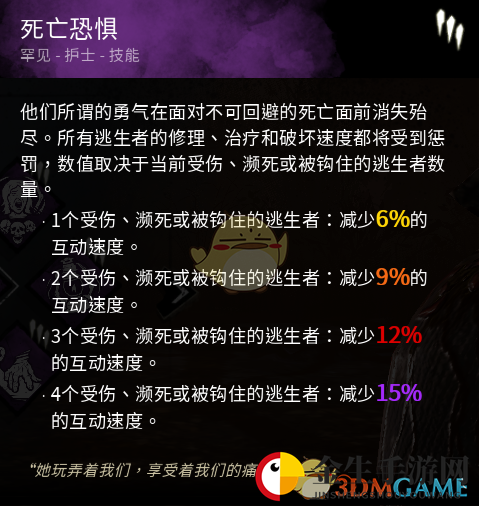 《黎明杀机》迈叔用死亡恐惧技能点评