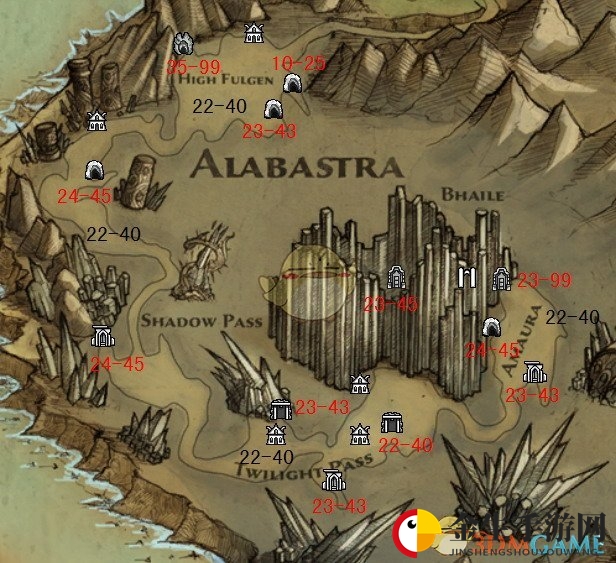 《阿玛拉王国：惩罚》全地图怪物等级一览